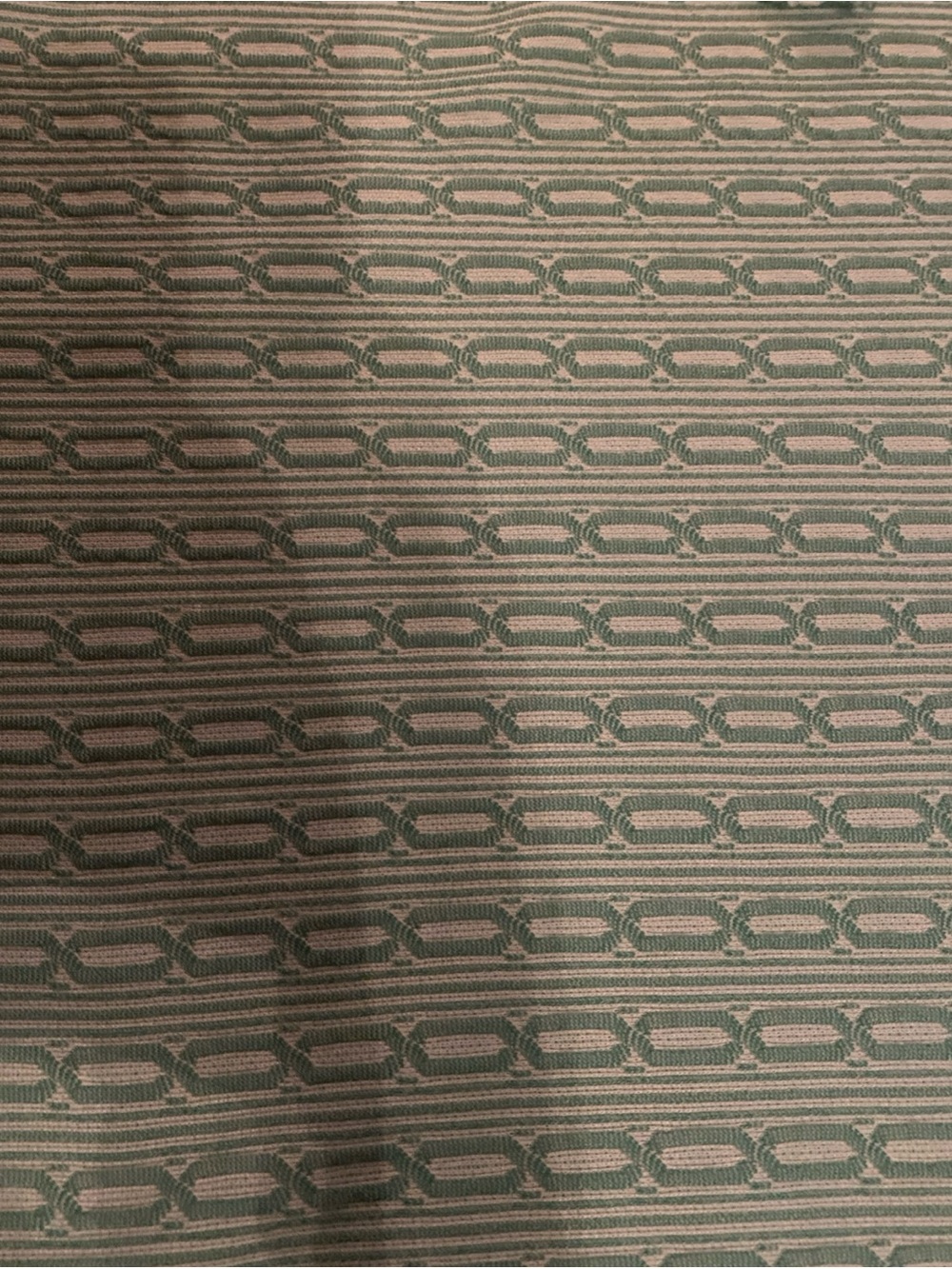 Vintage 70s Polyester Double Knit Fabric 2.4 Yd - Green Mod Geometric